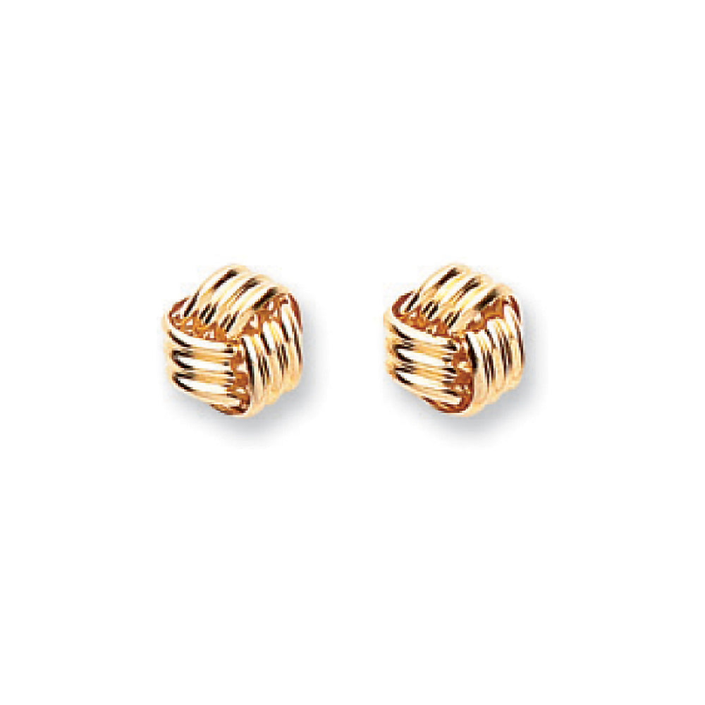 9ct Yellow Gold Fancy Knot Studs – product view