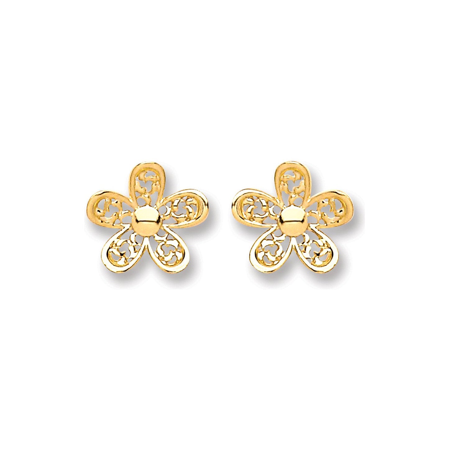 9ct Gold Flower Studs - luxury watches London - Kensington  jeweller | Imperial Time UK Ltd, Kensington