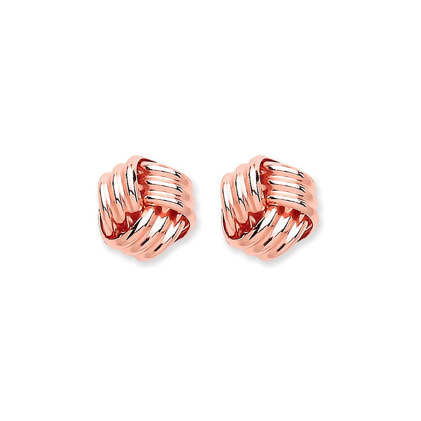 9ct Rose Gold Knot Studs - Luxury Watch - Certified Authentic - Swiss Made - UK Stock – Luxury Watch by Imperial Time