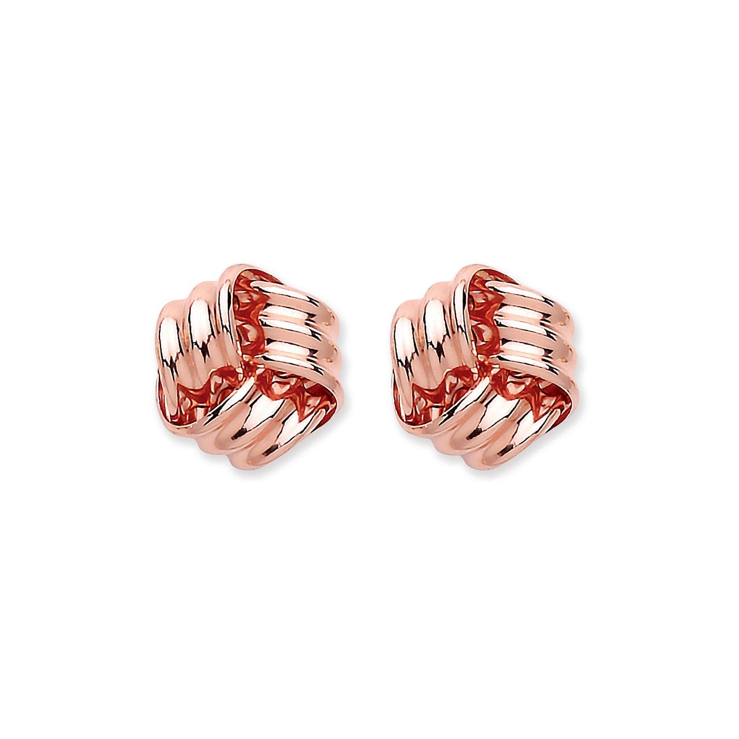 9ct Rose Gold Knot Studs - Luxury Watch - Certified Authentic - Swiss Made - UK Stock – Luxury Watch by Imperial Time