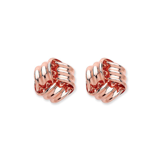 9ct Rose Gold Knot Studs - Luxury Watch - Certified Authentic - Swiss Made - UK Stock – Luxury Watch by Imperial Time