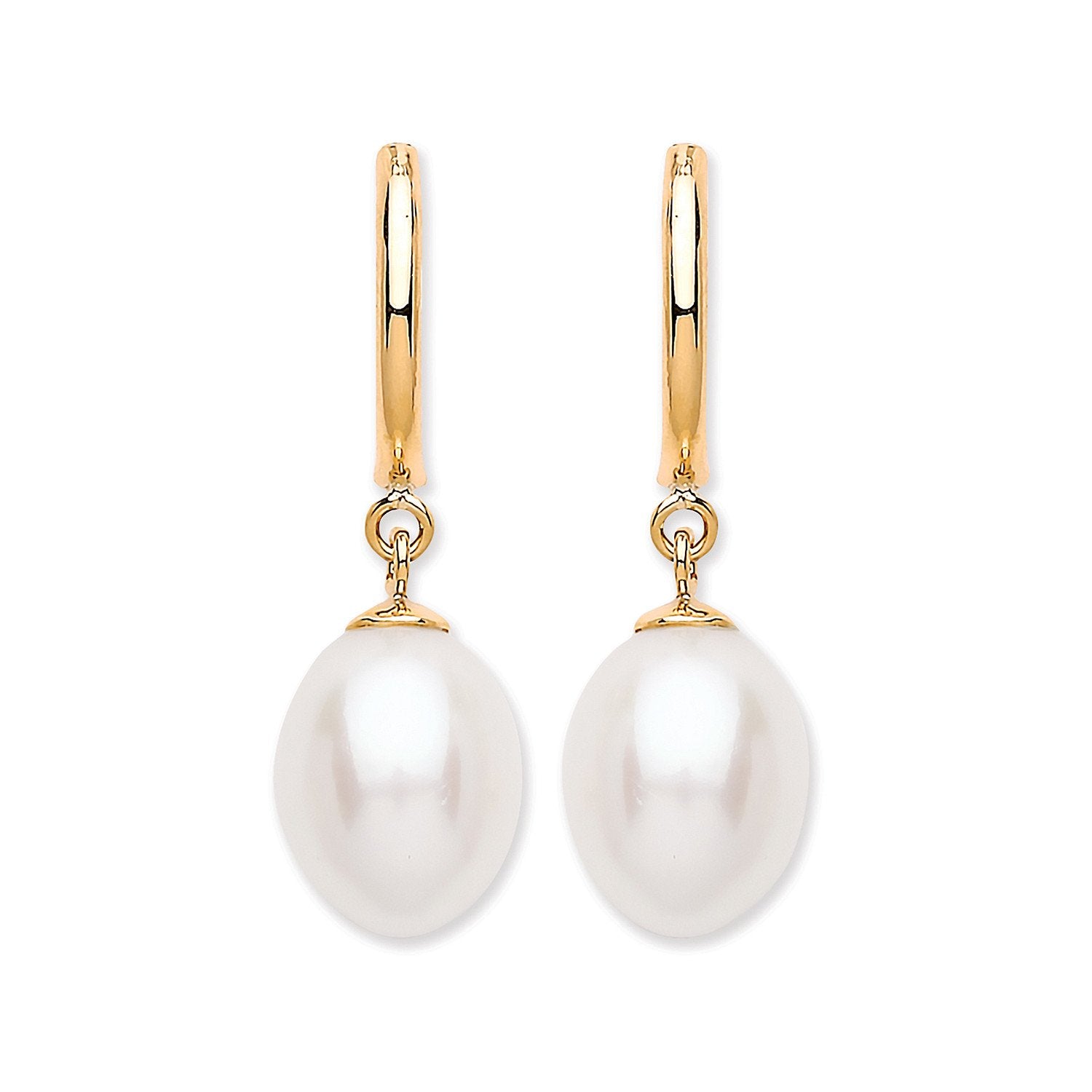 9ct Yellow Gold Freshwater Pearl Drop Studs - Luxury Watch - Certified Authentic - Swiss Made – Luxury Watch by Imperi