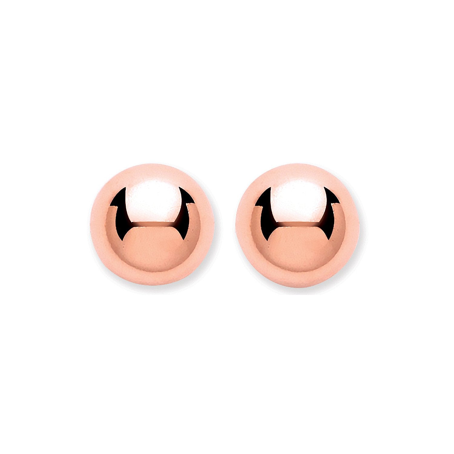 9ct Rose Gold 6mm Ball Studs - Luxury Watch - Certified Authentic - Swiss Made - UK Stock – Luxury Watch by Imperial T