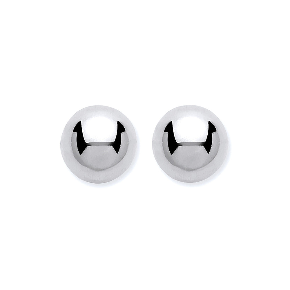 9ct White Gold 5mm Ball Studs