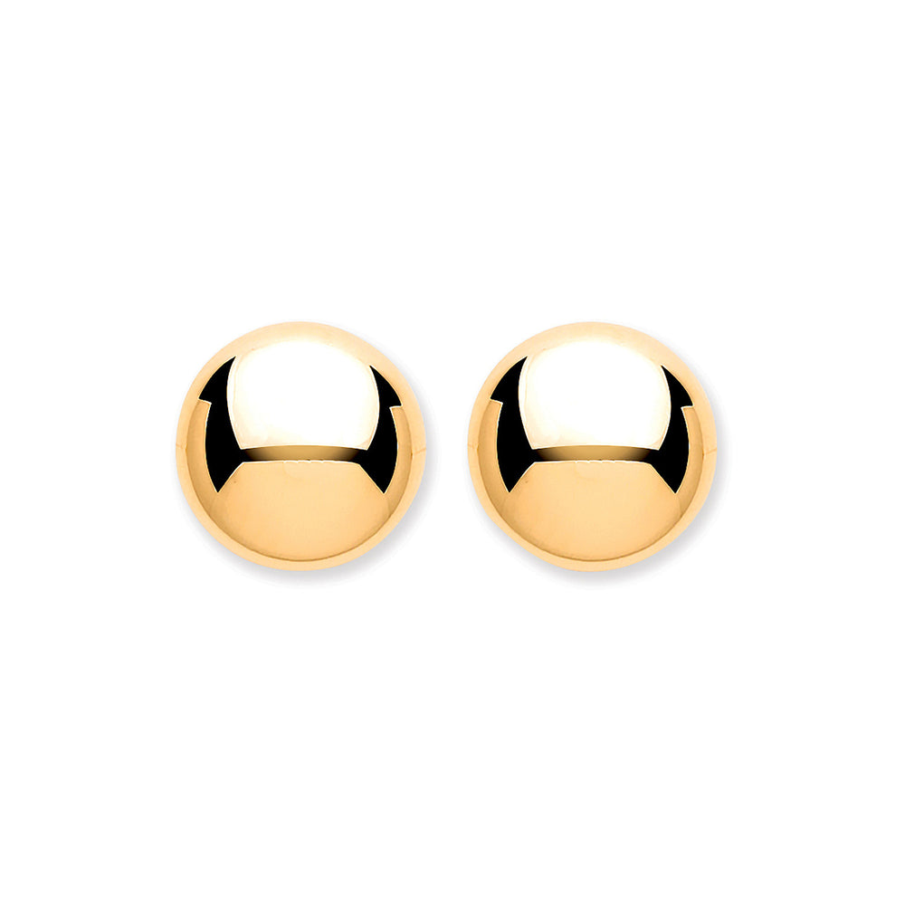 9ct Yellow Gold 7mm Button Ball Studs – product view