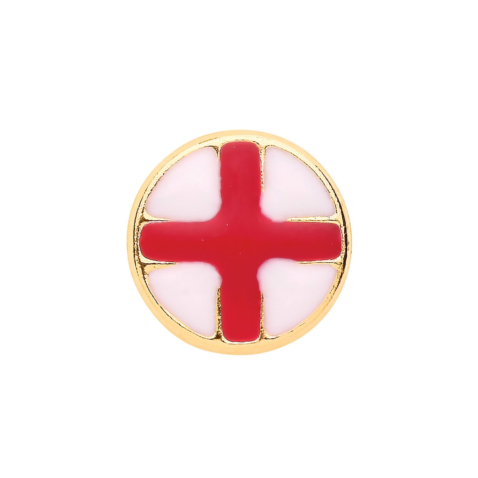 9ct Yellow Gold England Flag, St. Georges Cross Men's Earring - Fine Ring - Certified Authent – Luxury Jewellery by Im