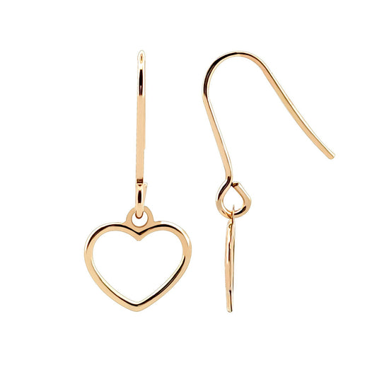 9ct Yellow Gold Heart Drop Studs - Luxury Watch - Certified Authentic - Swiss Made - UK Stock – Luxury Watch by Imperi