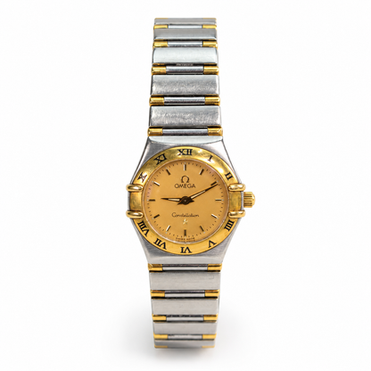 Omega Constellation Mini 1362.10 yellow dial two-tone watch product image 2
