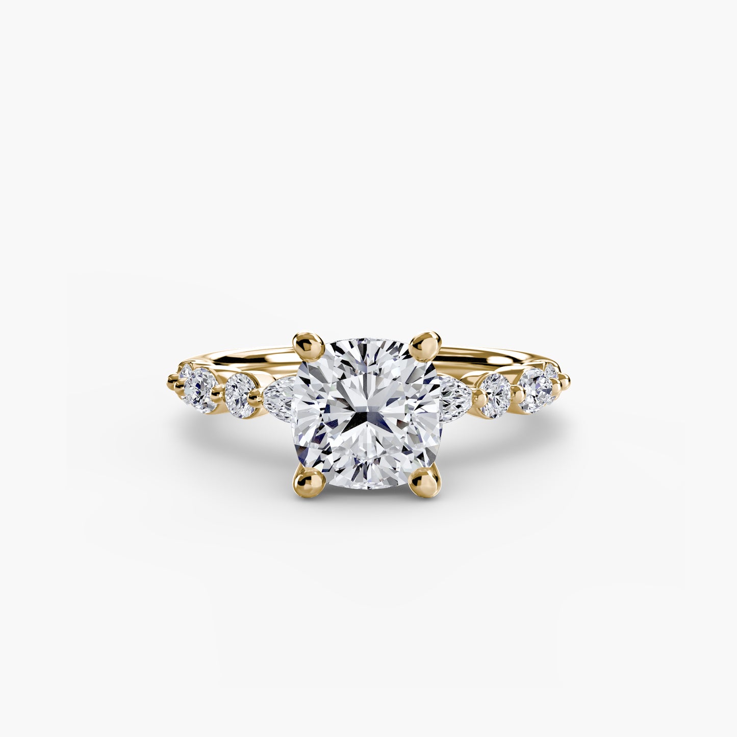 Solitaire Eternity Pavé Engagement Ring 0.50ct–3.00ct with 0.35ct Side Stones for Women | Imperial Time UK Ltd