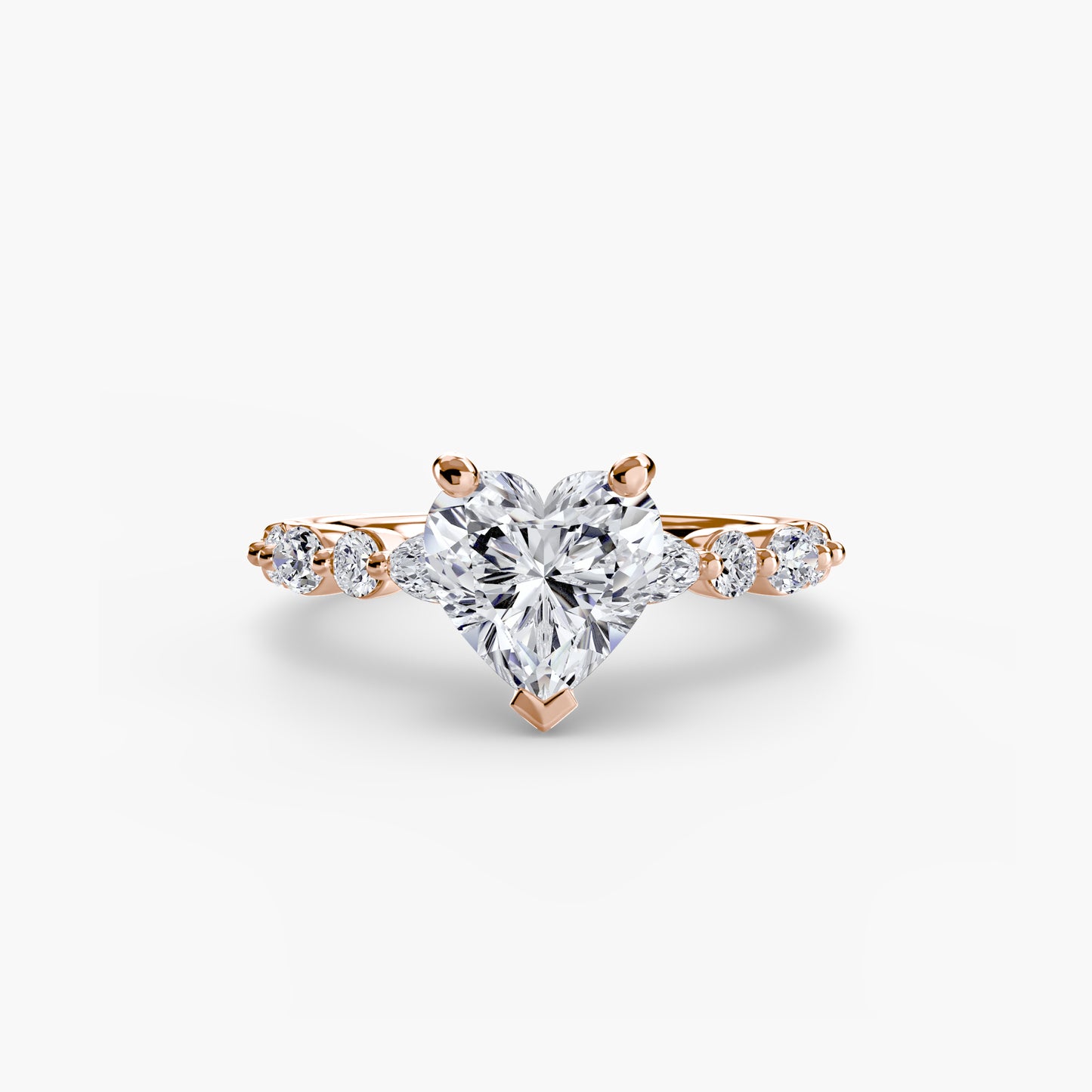 Solitaire Eternity Pavé Engagement Ring 0.50ct–3.00ct with 0.35ct Side Stones for Women | Imperial Time UK Ltd