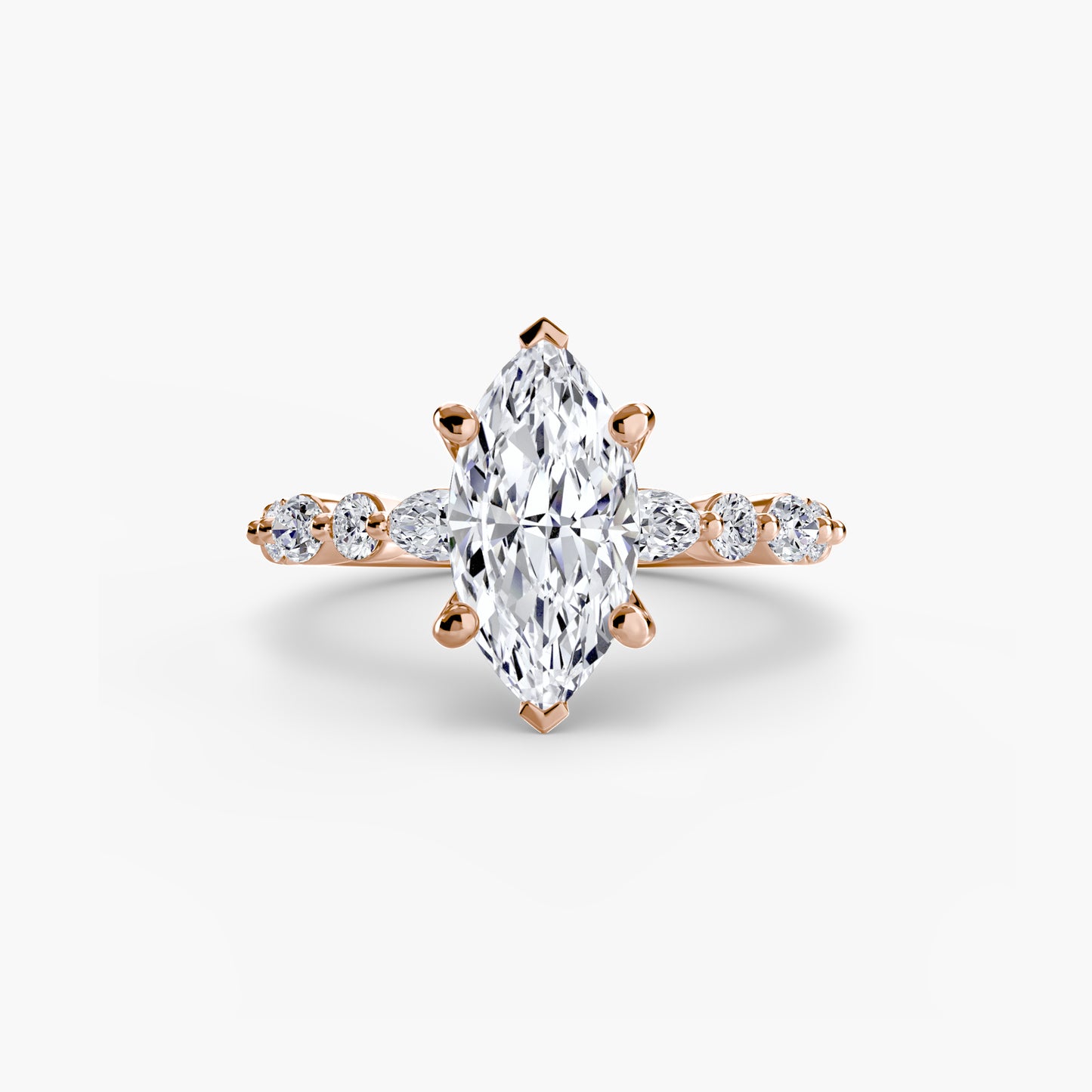 Solitaire Eternity Pavé Engagement Ring 0.50ct–3.00ct with 0.35ct Side Stones for Women | Imperial Time UK Ltd