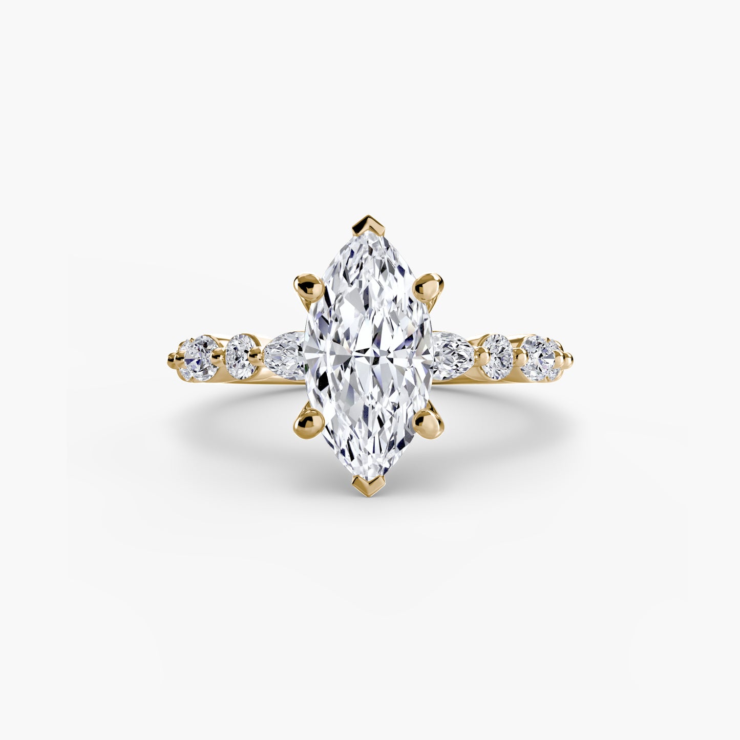 Solitaire Eternity Pavé Engagement Ring 0.50ct–3.00ct with 0.35ct Side Stones for Women | Imperial Time UK Ltd