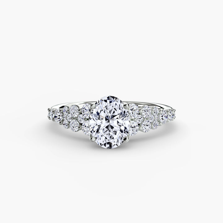 Celestial Cluster Engagement Ring 0.50ct–3.00ct with 0.48ct Side Stones for Women in Classic Wedding Style | Imperial Time