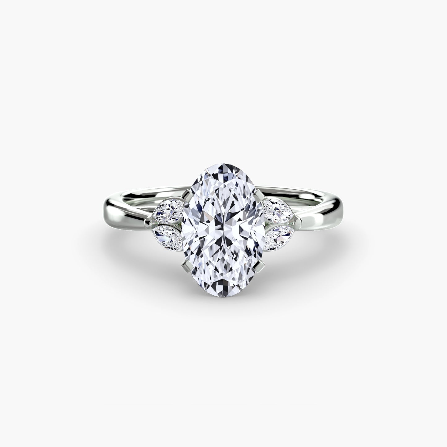 Celestial Cluster Engagement Ring 0.50ct–3.00ct with 0.43ct Side Stones for Women in Wedding Style | Imperial Time UK Ltd