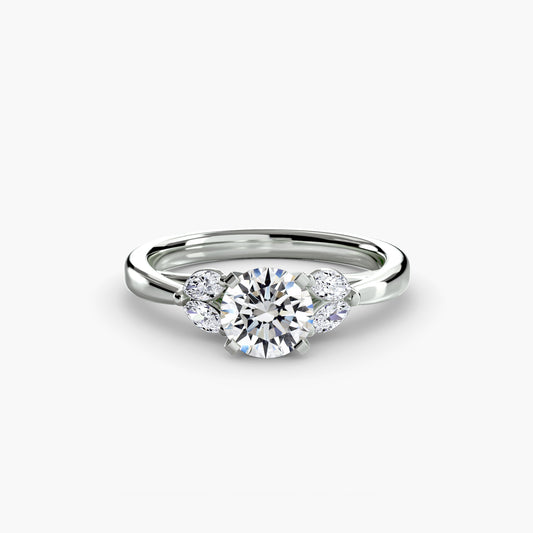 Celestial Cluster Engagement Ring 0.50ct–3.00ct with 0.43ct Side Stones for Women in Wedding Style | Imperial Time UK Ltd
