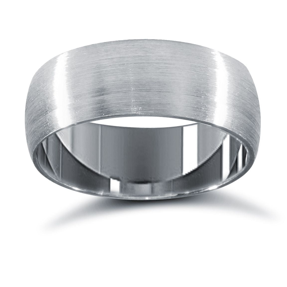 Palladium Standard Weight Court Profile Satin Wedding Ring