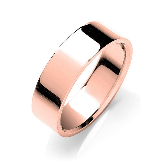 7mm Flat Court Shape Wedding Band