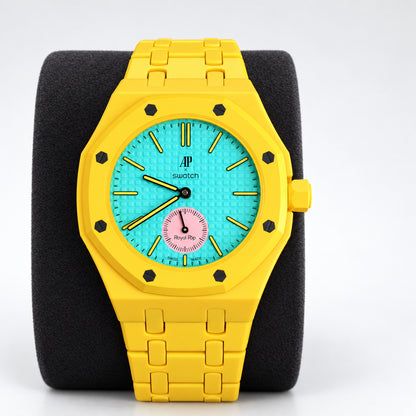 Swatch Royal Pop OTG ROZ SSX03J100N yellow Bioceramic wristwatch configuration