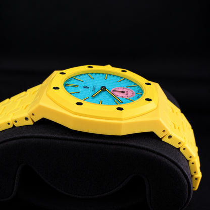 Swatch x AP Royal Pop OTG ROZ SSX03J100N yellow watch and Bioceramic bracelet