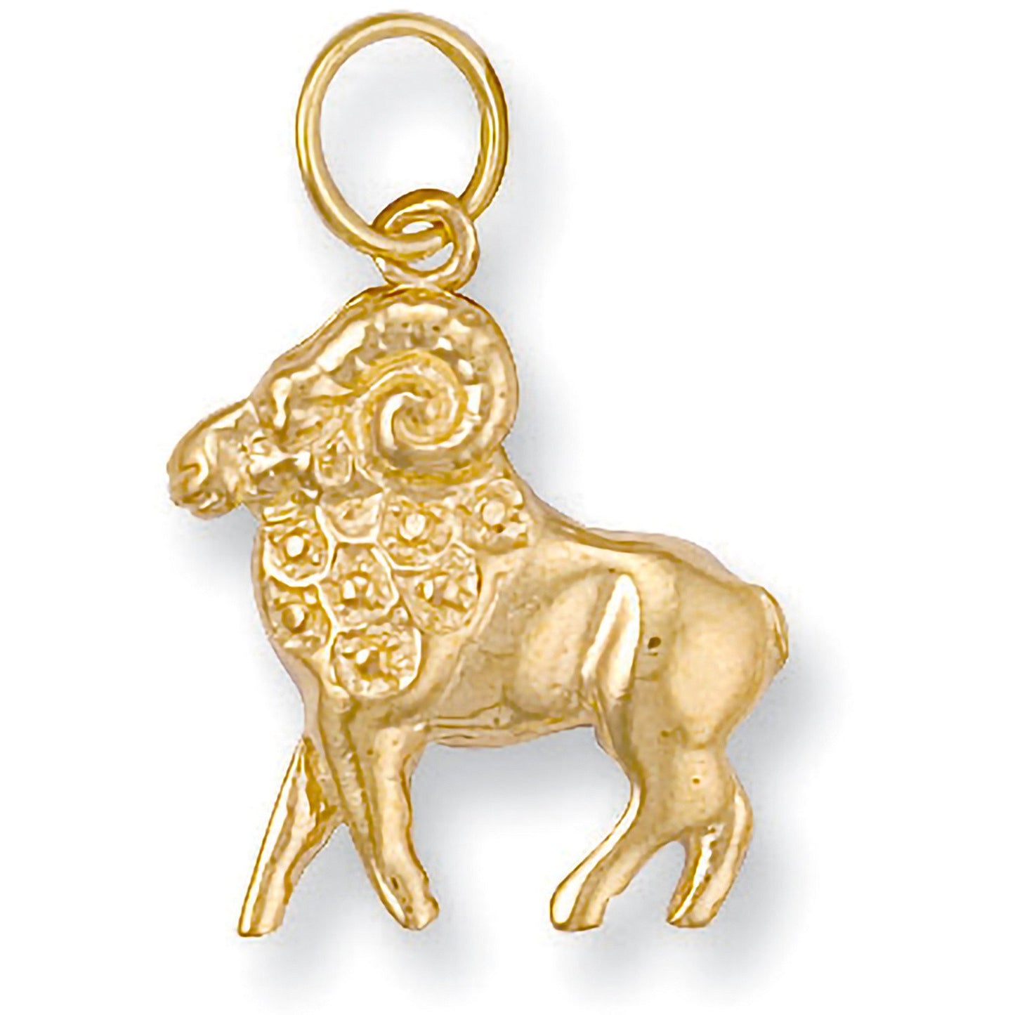 Yellow Gold Aries Zodiac Pendant