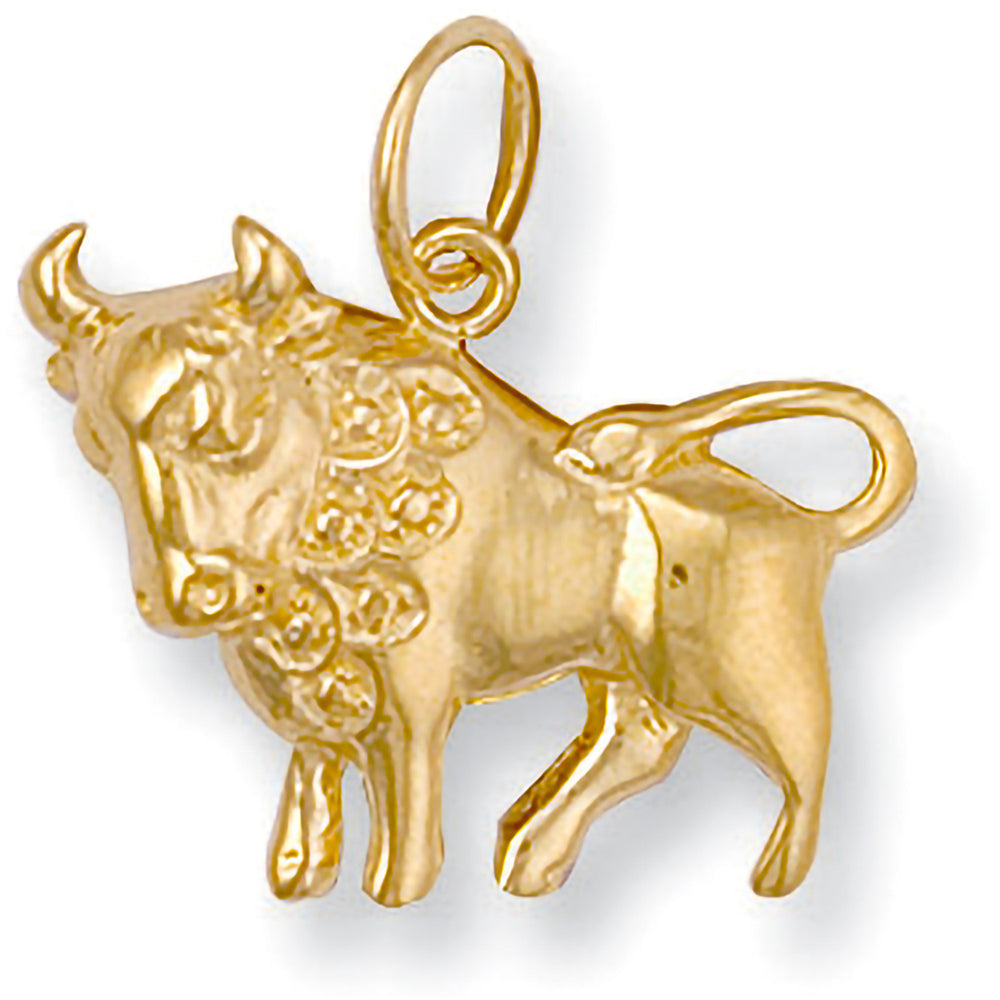 Yellow Gold Tauras Zodiac Pendant
