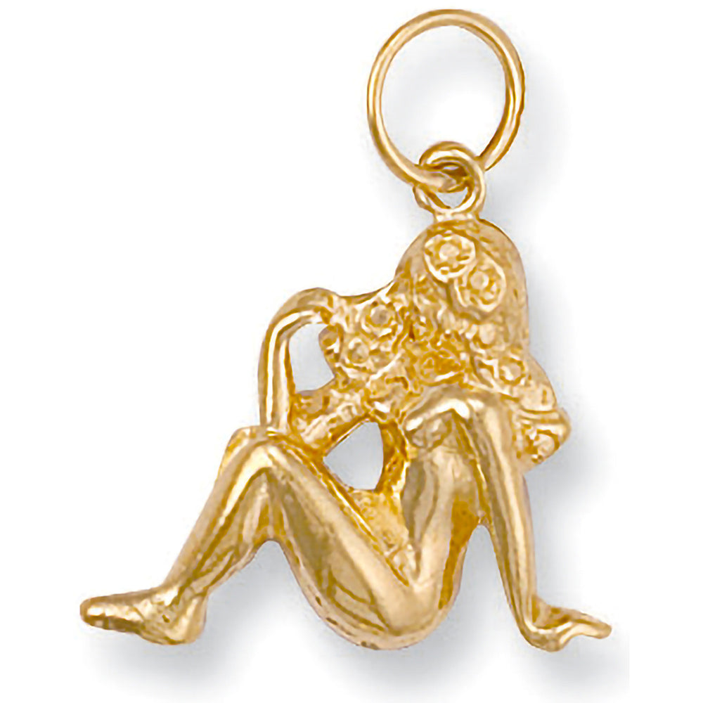Yellow Gold Virgo Zodiac Pendant
