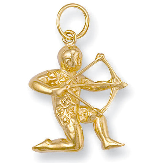 Yellow Gold Sagittarius  Zodiac Pendant