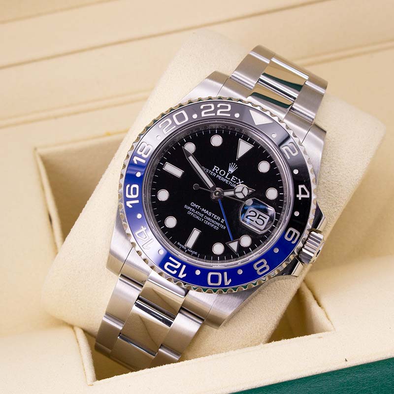 Rolex Gmt-master II 2014 Batman Oyster Bracelet Black Dial Stainless Steel 2014 Unworn Condition Fixed 40 Mm Mechanical Watch - product image from ...