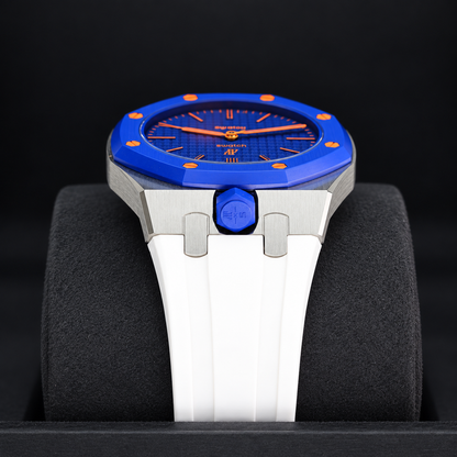 Swatch x Audemars Piguet Royal Pop Orenji Hachi Watch with Metal Case & Rubber Strap SSX03L103N