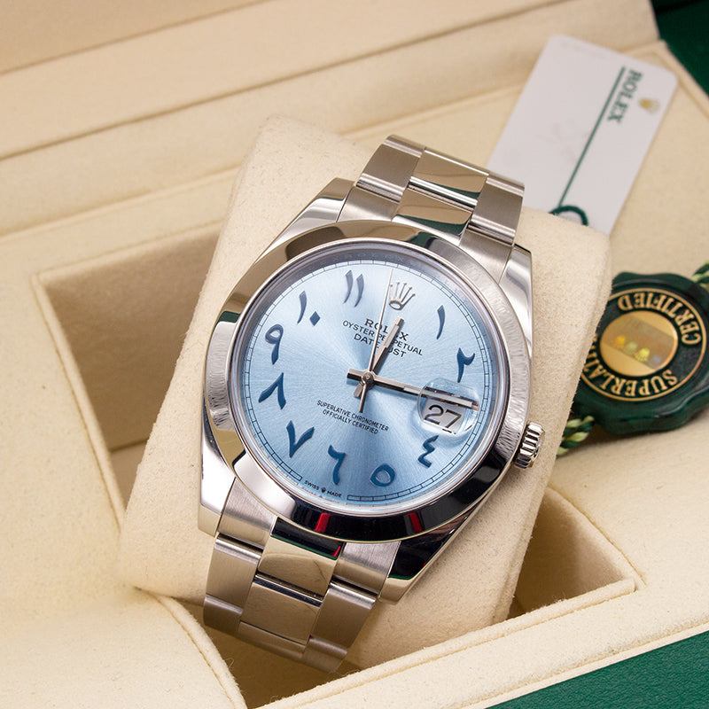 Rolex DateJust 41 126300 Ice Arabic Dial 2021