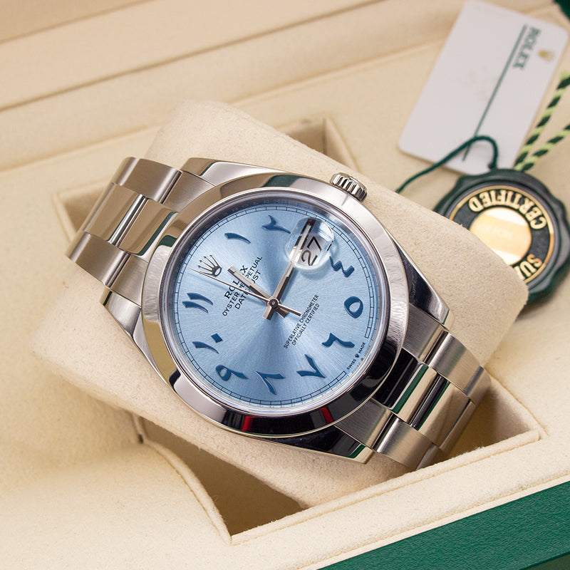 Rolex DateJust 41 126300 Ice Arabic Dial 2021