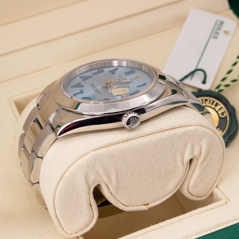 Rolex Date Just 41 126300 Ice Arabic Dial Oyster Bracelet 2024