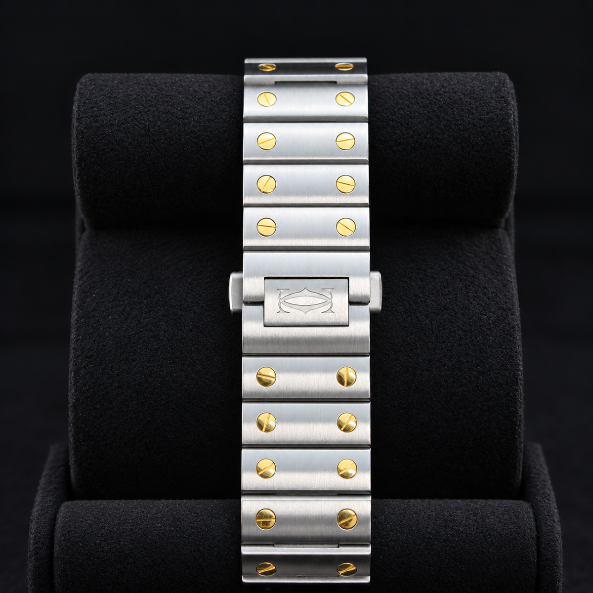 Cartier Santos W2SA0016 steel bracelet and Cartier folding clasp closed