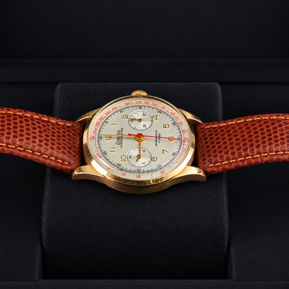 Exactus Chronographe Antimagnetic 17 Rubis 18K Gold Vintage Chronograph