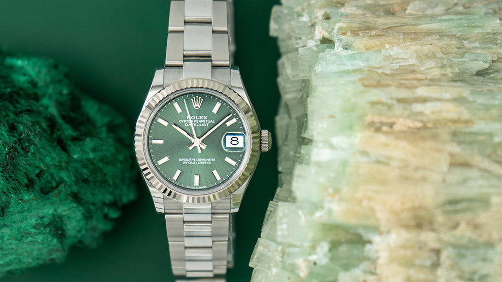 Rolex Datejust 31 278274 Oyster Bracelet Green Dial Stainless Steel 2023 Unworn Condition Fluted Bezel 31 Mm Mechanical Watch - product image from Imperi...