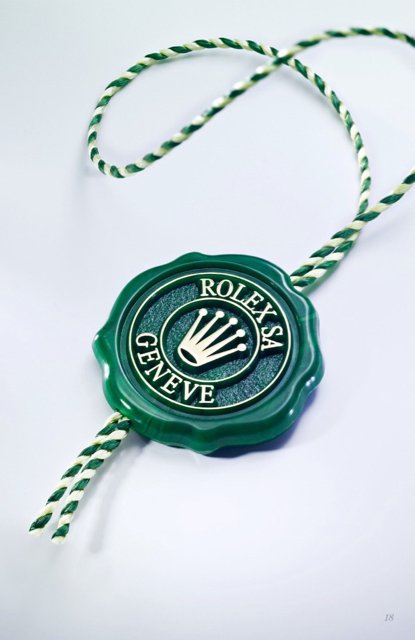 Rolex Green Swing Tag Hang Tag Authentic