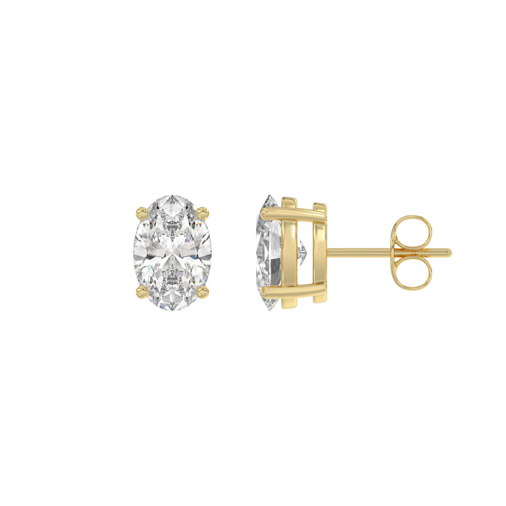 14K Yellow Gold, flat view