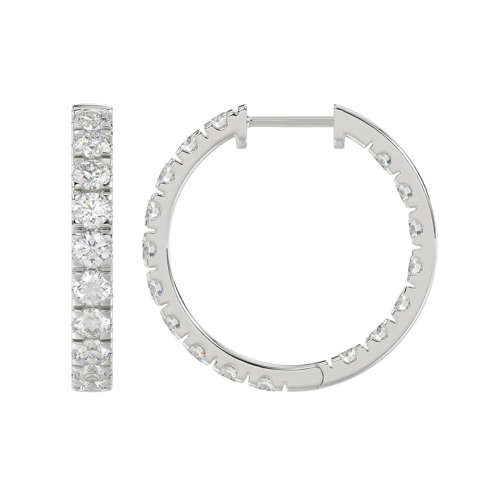 14K White Gold, flat view