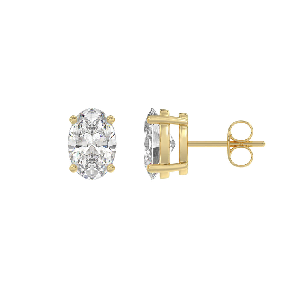 14K Yellow Gold, flat view