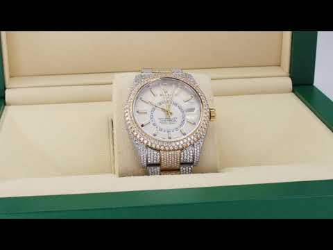 Rolex Sky-dweller Diamond 326933 Oyster Bracelet White Dial Yellow Gold Pristine Condition Diamond 42 Mm Mechanical Watch - product image from Impe...