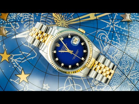 Rolex Datejust 36 16233 Jubilee Bracelet Blue Dial Yellow Gold Pristine Condition Fluted Bezel 36mm Mechanical Watch - product image from Imperial Time ...