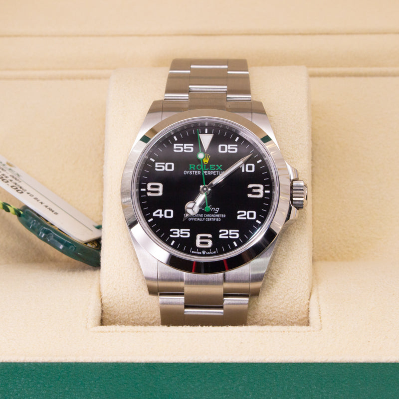 Rolex Air King 126900 Oyster Bracelet Black Dial Stainless Steel 2022 Unworn Condition Smooth Bezel 40 Mm Mechanical Watch - product image from Imperial ...