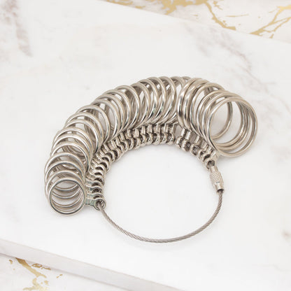 Ring Sizer Gauge Set | Professional & Accurate | UK A-Z Sizing | Clear A-Z Engravings | Quality Checked | for Both Women & Men