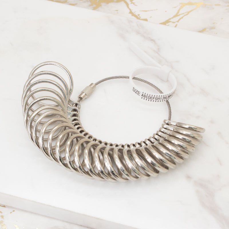 Ring Sizer Gauge Set | Professional & Accurate | UK A-Z Sizing | Clear A-Z Engravings | Quality Checked | for Both Women & Men