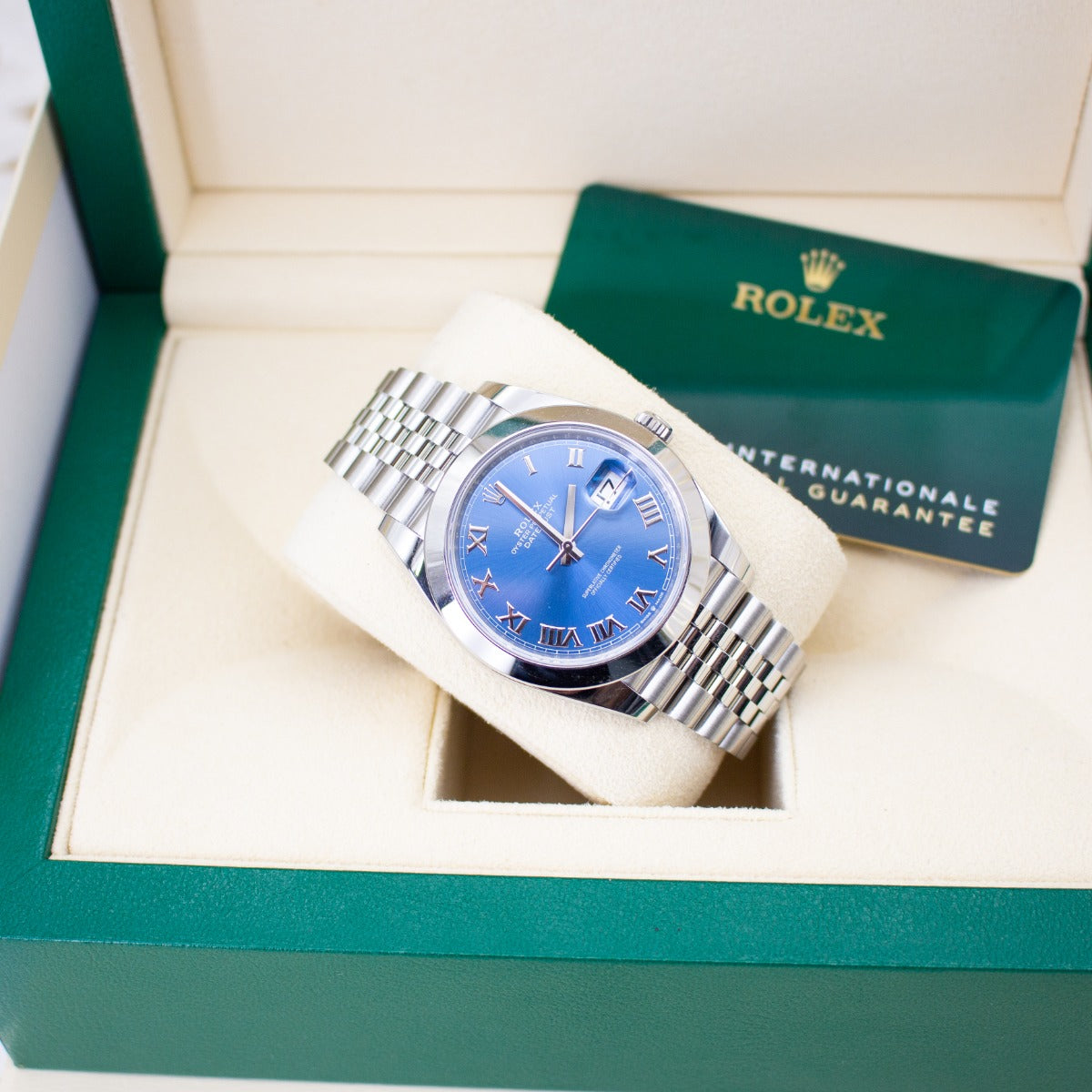 Rolex DateJust 41 126300 - Azzuro Blue Roman Dial - 2021 Unworn