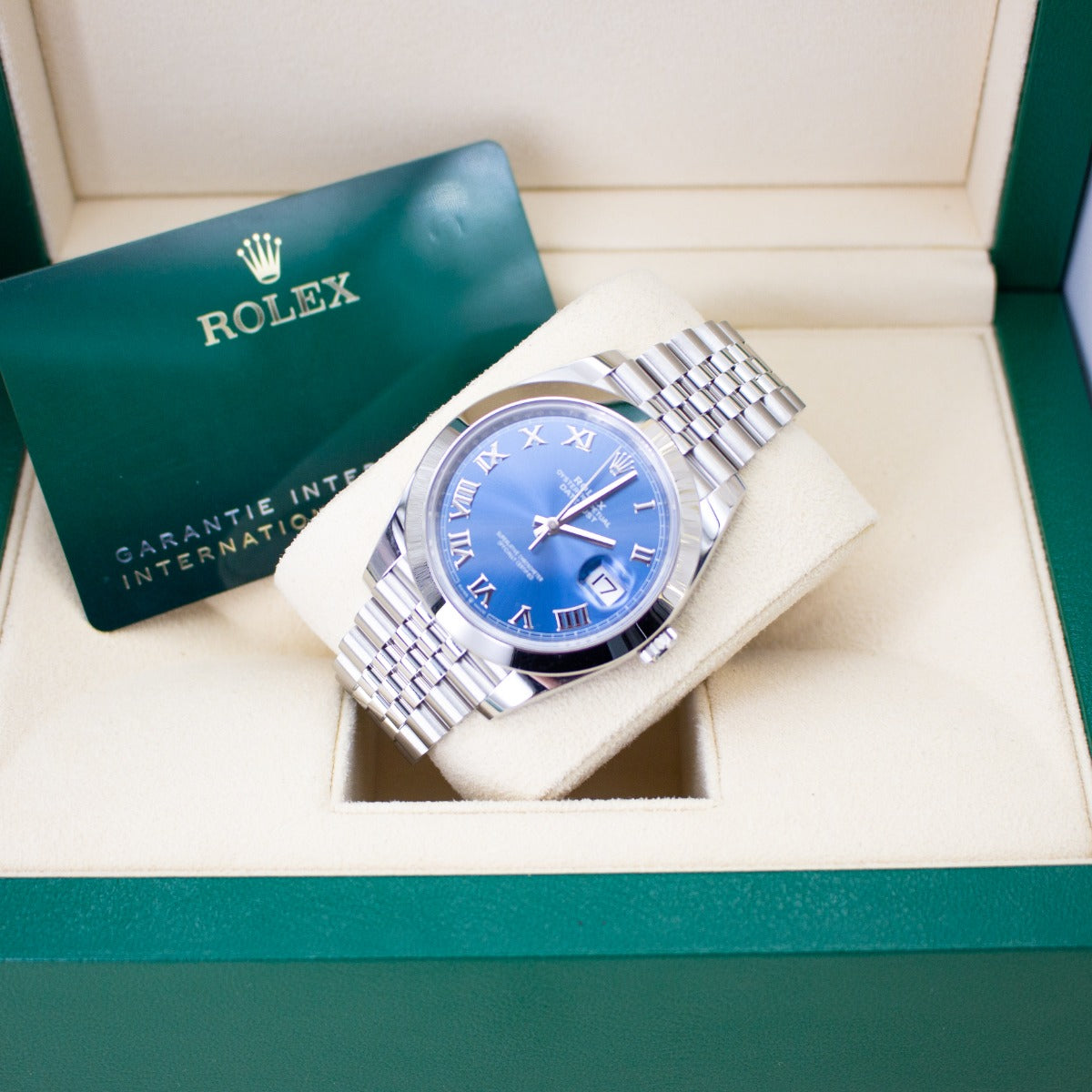 Rolex DateJust 41 126300 - Azzuro Blue Roman Dial - 2021 Unworn