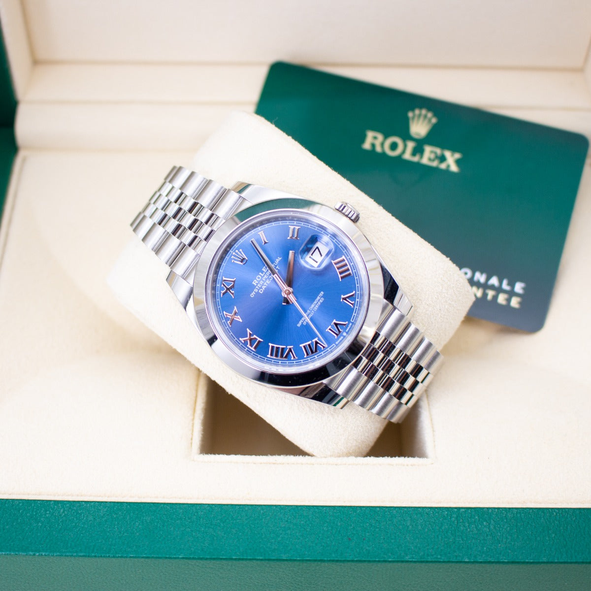 Rolex DateJust 41 126300 - Azzuro Blue Roman Dial - 2021 Unworn