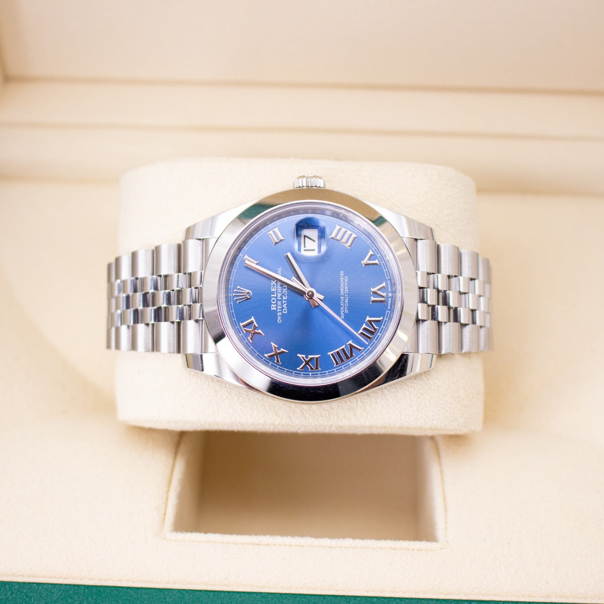 Rolex DateJust 41 126300 - Azzuro Blue Roman Dial - 2021 Unworn