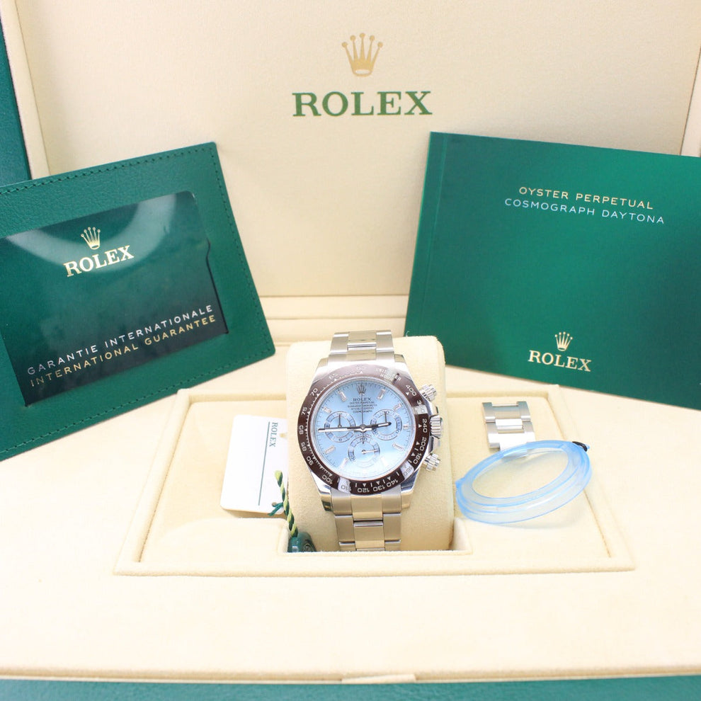 Rolex Daytona Platinum 116506 Oyster Bracelet Blue Dial Platinum 2021 Pristine Condition Ceramic Bezel 40 Mm Mechanical Watch - product image from Imperi...