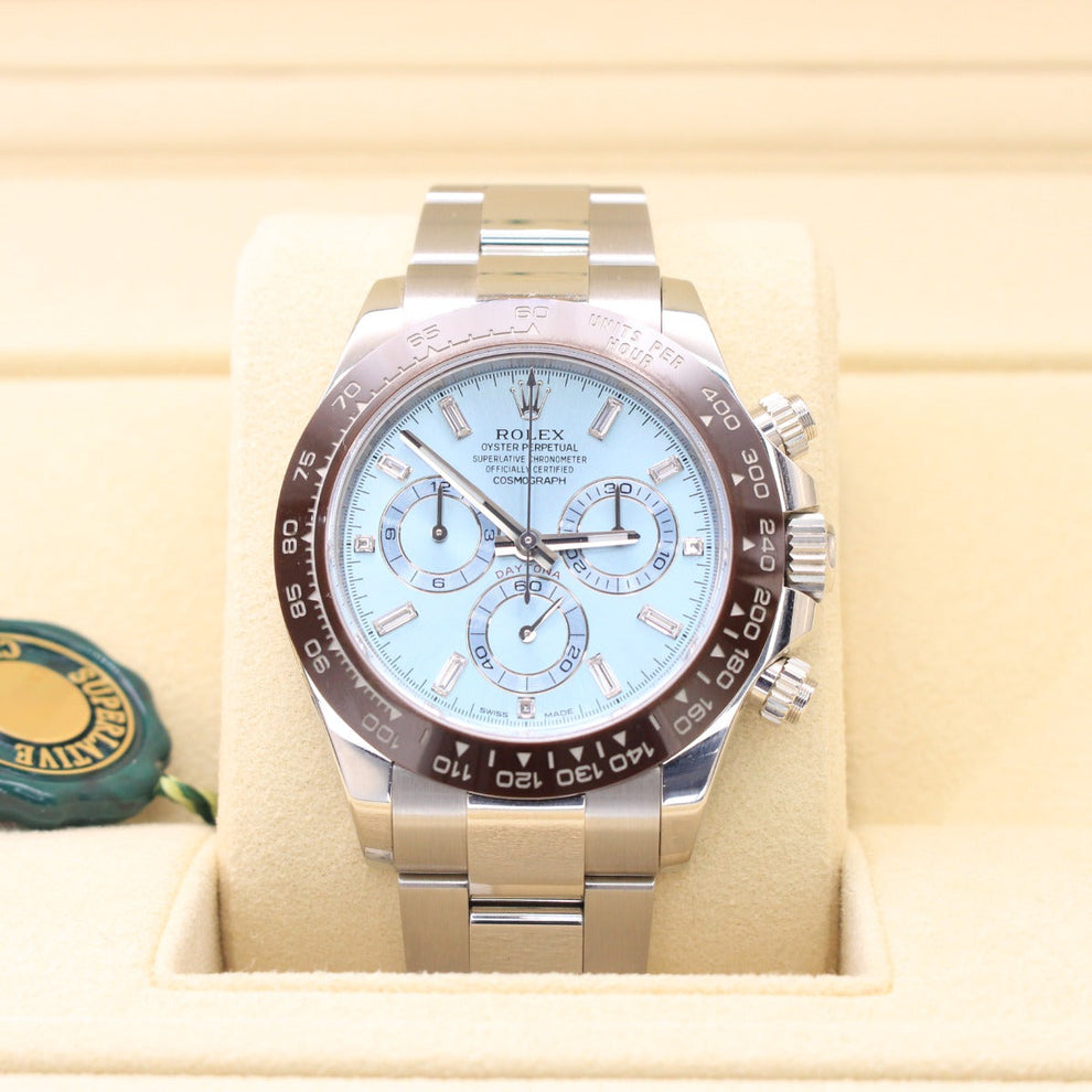 Rolex Daytona Platinum 116506 Oyster Bracelet Blue Dial Platinum 2021 Pristine Condition Ceramic Bezel 40 Mm Mechanical Watch - product image from Imperi...